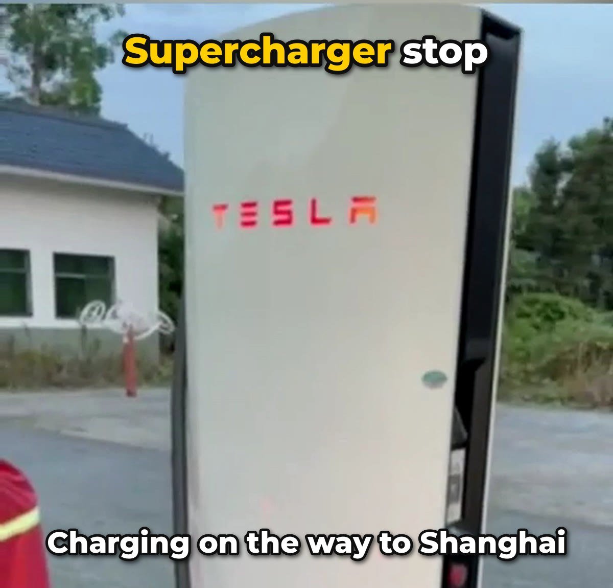 Tesla Supercharger stall used on a Malaysia to China EV road trip